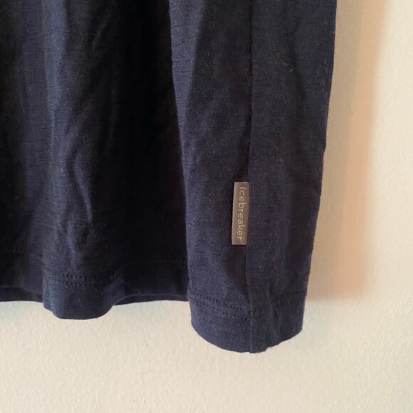 NWT icebreaker Navy Blue Wool Blend Short Sleeve Tee T-shirt Lightweight Men XL - Picture 9 of 12